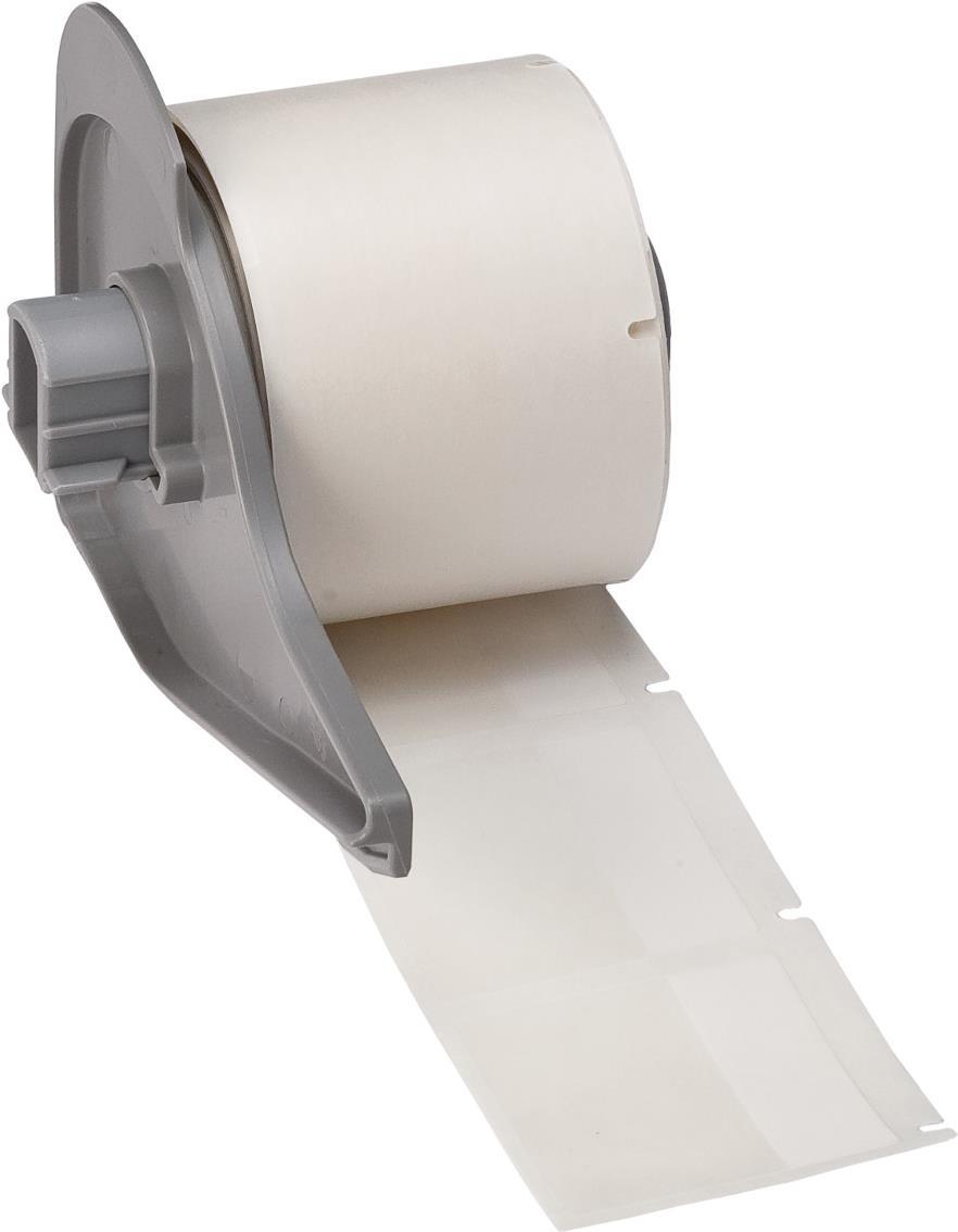 Brady M71-32-417 Druckeretikett Transparent - Weiß Selbstklebendes Druckeretikett (M71-32-417)