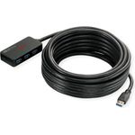 ROLINE USB 3.2 Gen 1 4-Port Hub mit Repeater, schwarz, 10 m (12.04.1098)