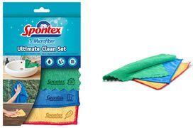 Spontex Mikrofasertücher Ultimate Clean, 3er Set effizient, praktisch und langlebig (19790991)