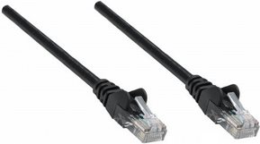 Intellinet Network Patch Cable, Cat6, 7,5m, Black, Copper, U/UTP, PVC, RJ45, Gold Plated Contacts, Snagless, Booted, Lifetime Warranty, Polybag (738385)