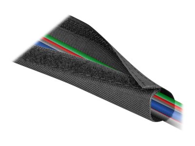 Delock Gewebeschlauch mit Klettverschluss 10 m x 30 mm Schwarz