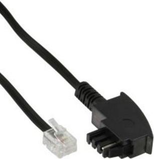 InLine® TAE-F Kabel, für Telekom/Siemens-Geräte, TAE-F Stecker an RJ11 Stecker, 1m (18901)