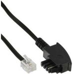 InLine® TAE-F Kabel, für Telekom/Siemens-Geräte, TAE-F Stecker an RJ11 Stecker, 1m (18901)