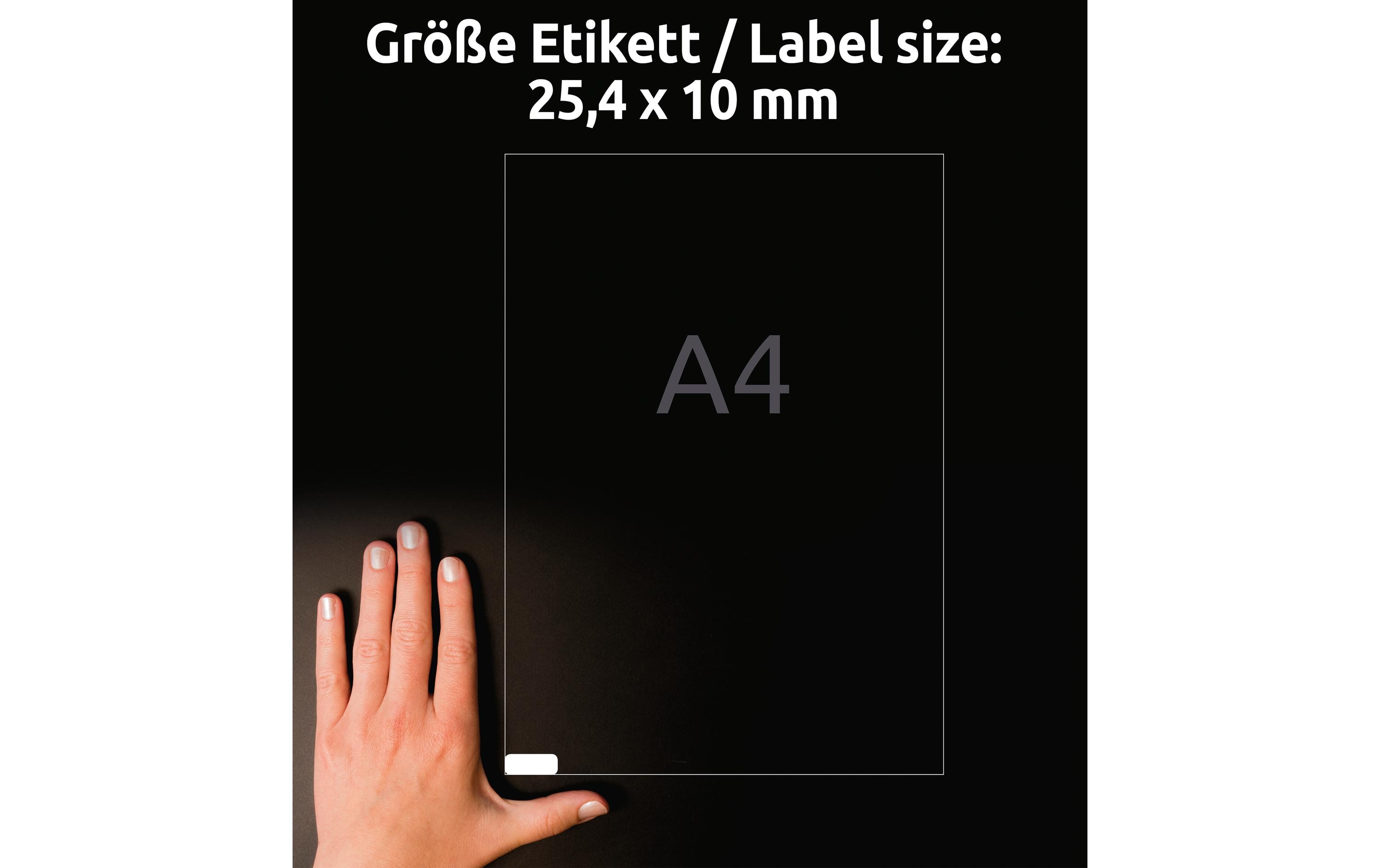 Avery Zweckform Universal-Etiketten L4731REV-65 25,4 x 10 mm 65 Blatt Wiederablösbar Weiß