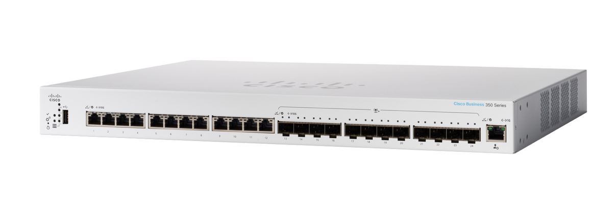 Cisco Business CBS350-24XTS Managed Switch | 12 10GE-Ports | 12 10G-SFP+-Ports | Eingeschränkte Lebenszeit für Hardware (CBS350-24XTS-EU)