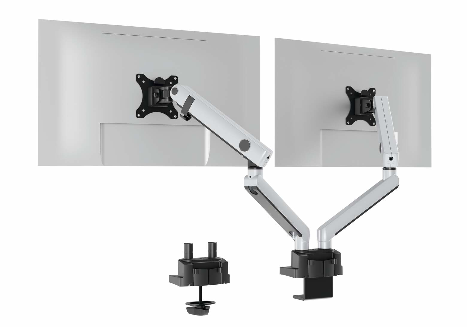 DURABLE SELECT PLUS Monitorhalterung mit Arm für 2 Monitore 17"-32" Tischbefestigung Silber