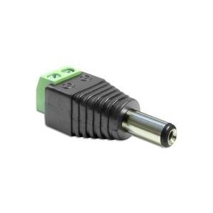 Delock Adapter DC 2.1 x 5.5 mm male > Terminal Block - Netzteil - 2-polige Klemmleiste (M) zu Gleichstromstecker 2,1 mm (M)