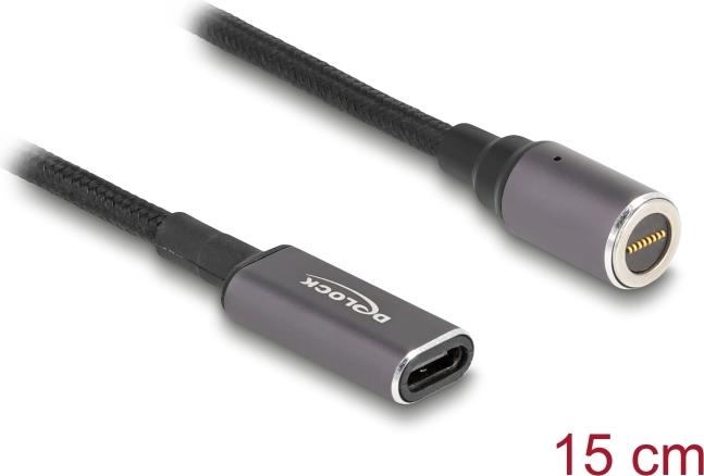 Delock Notebook Ladekabel USB Type-C Buchse zu magnetischem 8 Pin Konnektor 15 (80781)