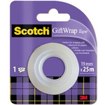 Scotch Geschenk-Klebefilm "GiftWrap Tape", 19 mm x 25 m satiniertes Klebeband, Kerndurchmesser: 25 mm, - 1 Stück (CAT 15 REFILL)