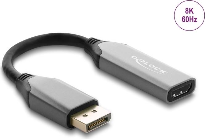 Delock Aktiver DisplayPort 1.4 zu HDMI Adapter 8K mit HDR Funktion (64366)