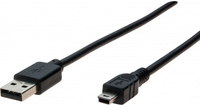 Mini USB 2.0 Kabel, USB St. A / USB 5pol Mini St. B, 1,0 m Das am häufigsten benötigte Anschlusskabel für Organizer, Card Reader, 2.5" Gehäuse und andere kompakte Geräte (532516)