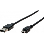 Mini USB 2.0 Kabel, USB St. A / USB 5pol Mini St. B, 1,0 m Das am häufigsten benötigte Anschlusskabel für Organizer, Card Reader, 2.5" Gehäuse und andere kompakte Geräte (532516)