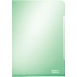 LEITZ Sichthülle Super Premium, A4, PVC, grün, 0,15 mm oben und seitlich offen, dokumentenecht, Hartfolie (4153-00-55)