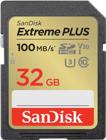 WESTERN DIGITAL EXTREME PLUS 32GB SDHC MEMORY CARD 2-PACK 100MB/S 60MB/S UHS-I (SDSDXWT-032G-GNCI2)