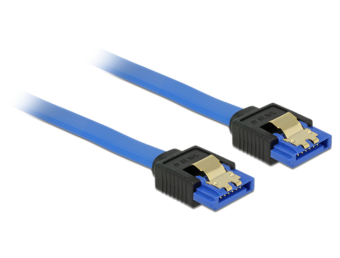 Delock SATA-Kabel SATA (R) zu SATA (R) 50 cm Blau