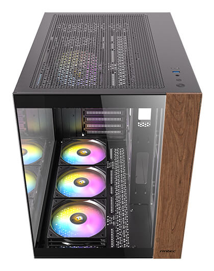 Antec CX800 ARGB Midi-Tower Schwarz, Holz