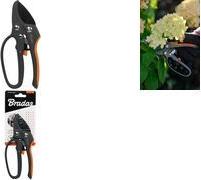 Bradas Amboss-Ratschenschere V-SERIES, anthrazit/orange mit 4-stufiger Ratschen-Übersetzung, Kinge aus SK5-Stahl - 1 Stück (KT-V1025)