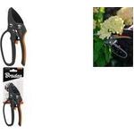 Bradas Amboss-Ratschenschere V-SERIES, anthrazit/orange mit 4-stufiger Ratschen-Übersetzung, Kinge aus SK5-Stahl - 1 Stück (KT-V1025)