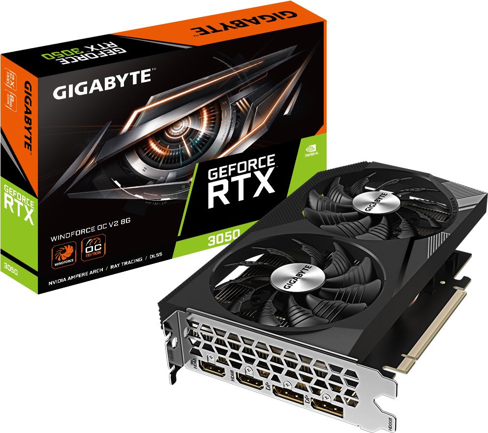 Gigabyte GeForce RTX 3050 WINDFORCE OC V2 (GV-N3050WF2OCV2-8GD)