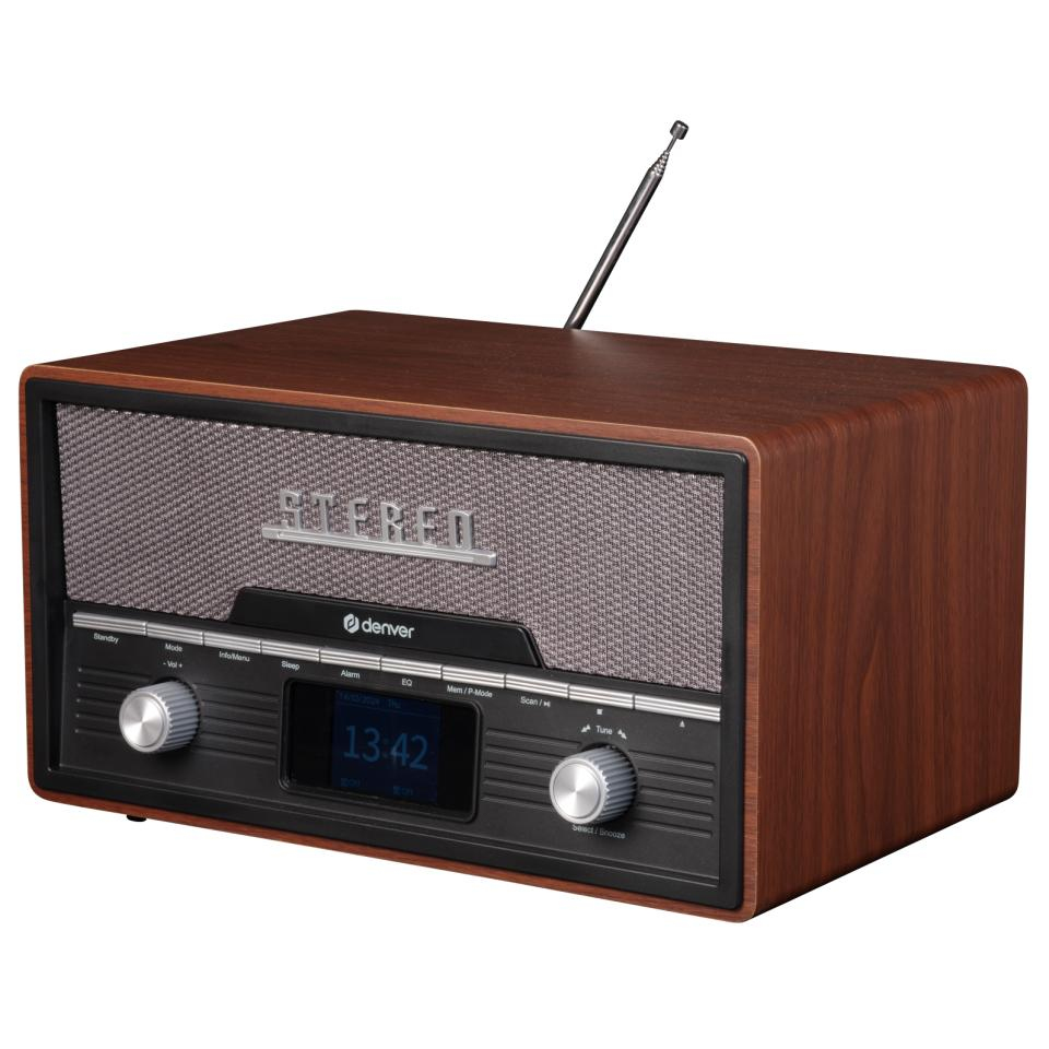 DENVER MDA-525DW Audiosystem 100 W Dunkles Holz