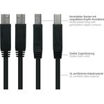 Alcasa UK30P-AB-050S USB Kabel 5 m USB 3.2 Gen 1 (3.1 Gen 1) USB A USB B Schwarz (UK30P-AB-050S)