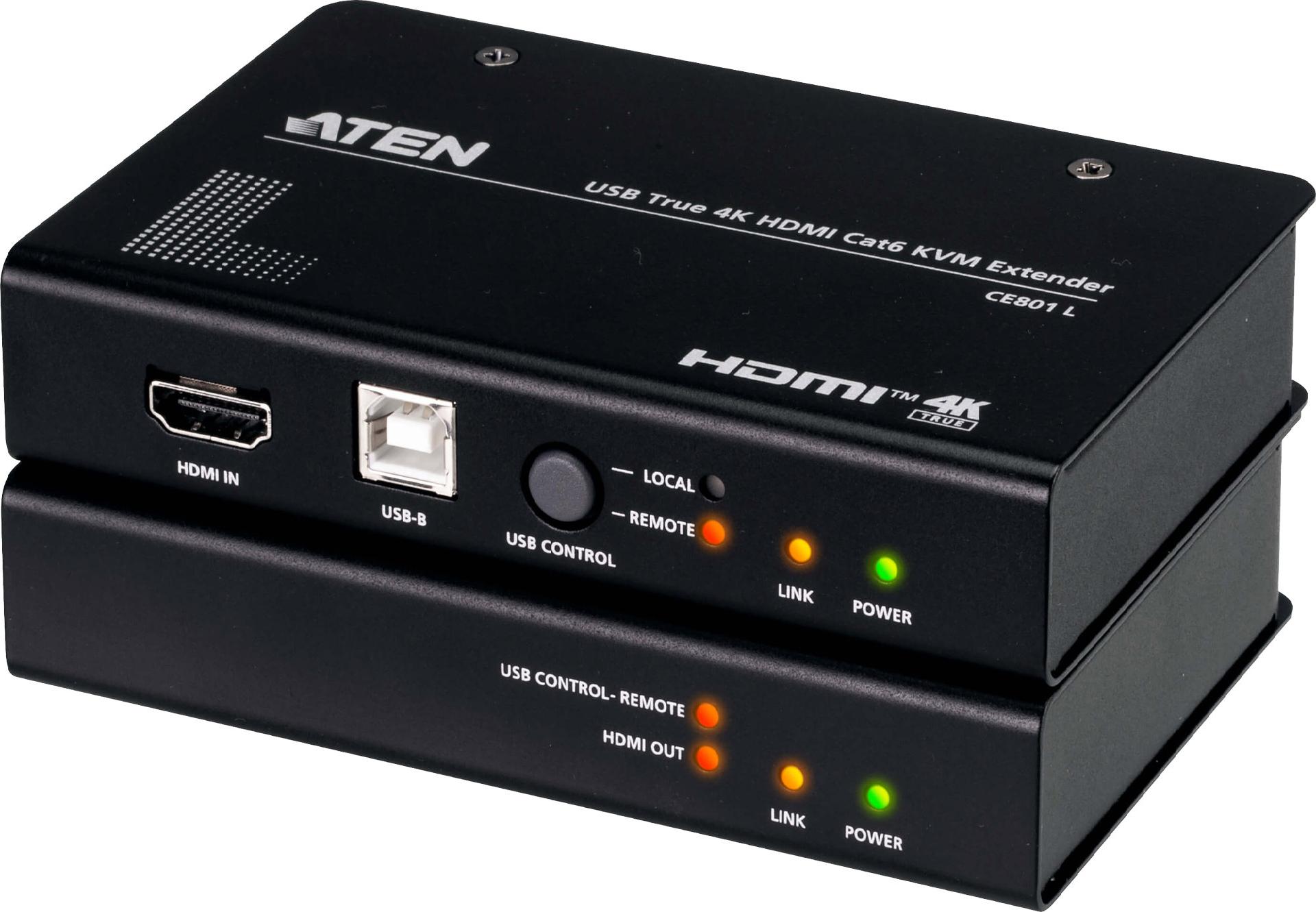 ATEN CE801 KVM Cat.6 Konsolen-Extender USB HDMI True 4K bei 70m (CE801)