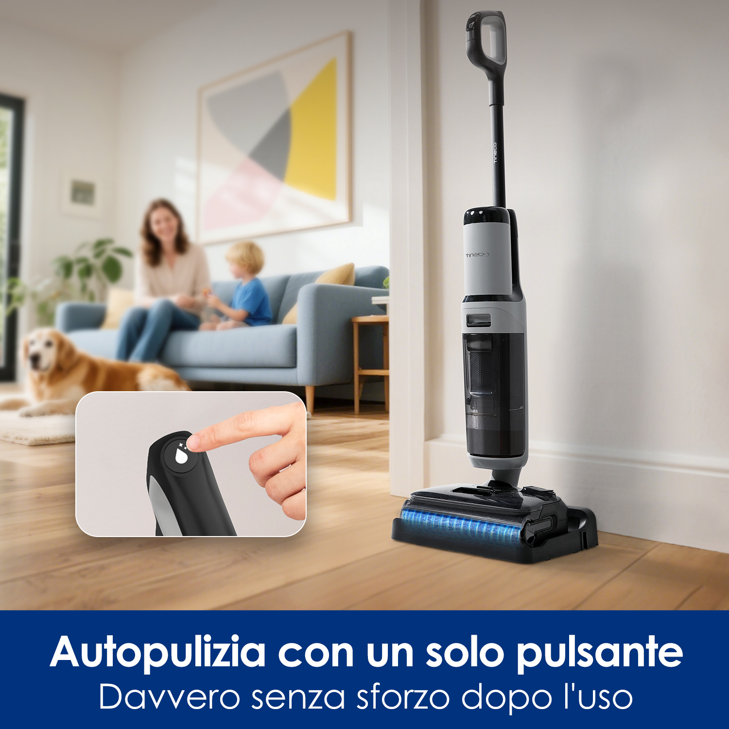 Tineco Floor One i5 Stretch Nass-Trockensauger Akku 2,5 Ah 30 Min Grau