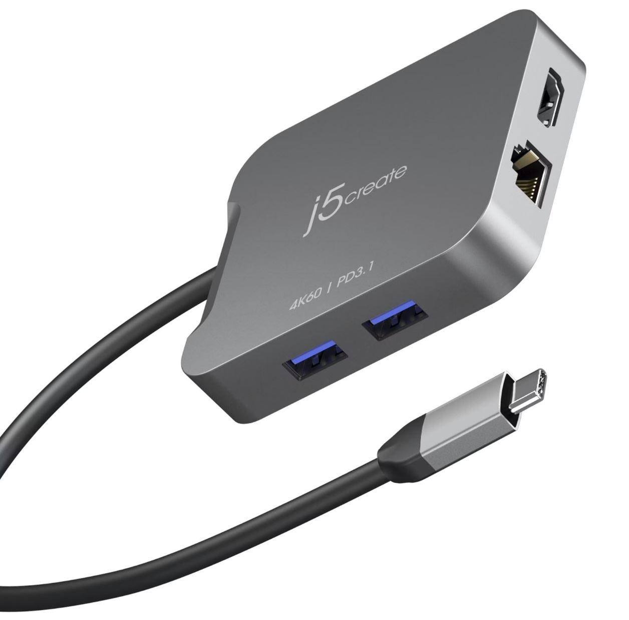 j5create 4K60 ELITE USB-C TRAVEL ADAPTER TRAVEL ADAPTER (JCD3191-N)