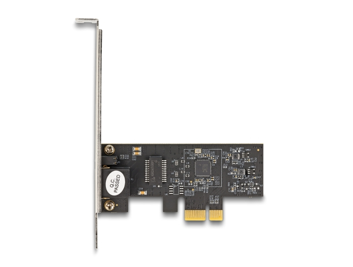 Delock PCIe x1 Netzwerkadapter 1x RJ45 5 Gigabit LAN RTL8126 Low-Profile Schwarz/Silber
