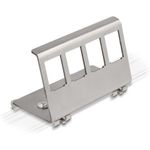 Delock Keystone Metall Halterung 4 Port für Hutschiene (88140)