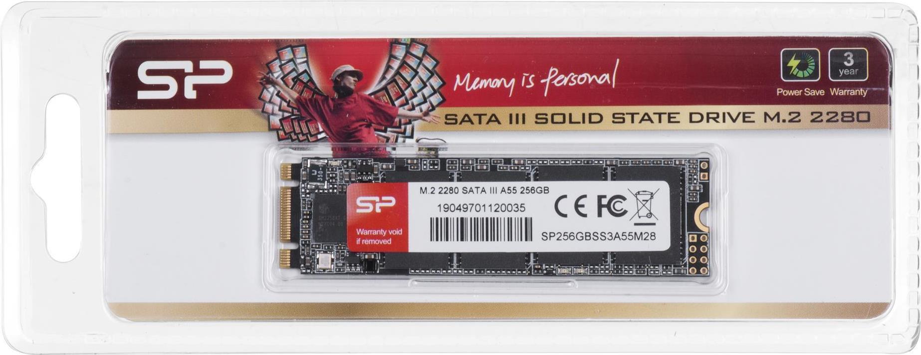 Silicon Power M.2 2280 A55 SSD 256 GB SATA III SLC