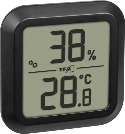 TFA Dostmann Digitales Thermo-Hygrometer zum Einbau Thermo-/Hygrometer Schwarz 30.5061.01 (30.5061.01)