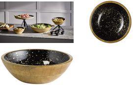 APS Schale MANGO, 0,8 Liter, Durchmesser: 200 mm aus Mangoholz, Epoxidharz, Motiv innen: starry sky, - 1 Stück (1050)