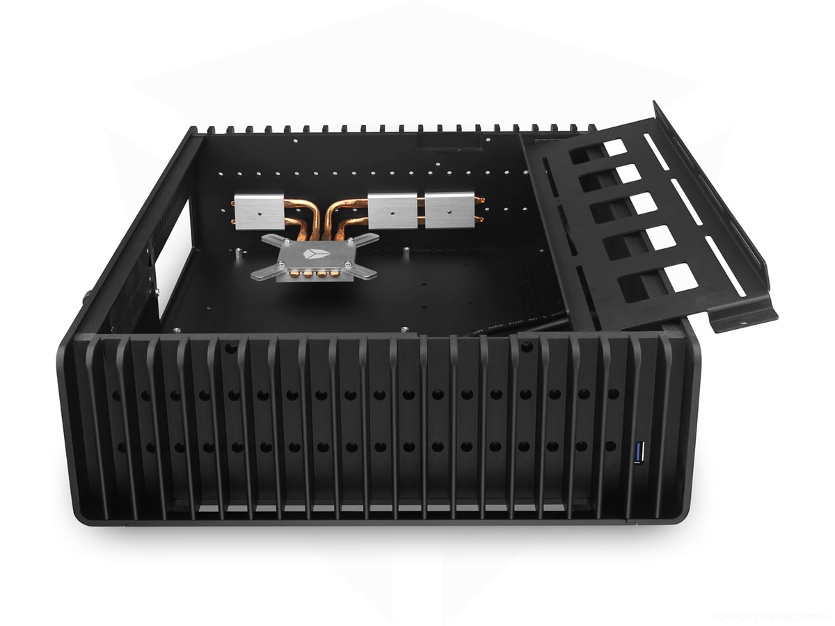 Streacom ST-FC10B-ALPHA Systemgehäuse Desktop Schwarz