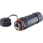 S/CONN maximum connectivity Netzwerkadapter-Patchkabelkupplung RJ45 Verbinder, CAT 6A, IP68, kurze Ausführung, Outdoor (08-01049)