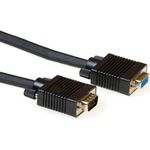 ACT 3 metre High Performance VGA extension cable male-female black. Length: 3 m Vga cable molded hd15m/f 3.00m (AK4223)