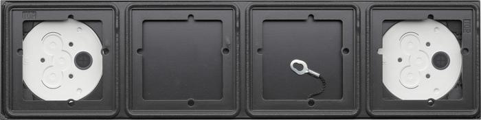 GIRA 5504910. Produkttyp: Surface mount box, Produktfarbe: Anthrazit, Markenkompatibilität: GIRA. Breite: 426 mm, Tiefe: 25,4 mm, Höhe: 106,5 mm (5504910)