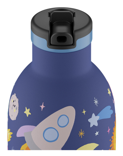 24Bottles Kids Insulated Bottle Space Friends 330 ml Dunkelblau