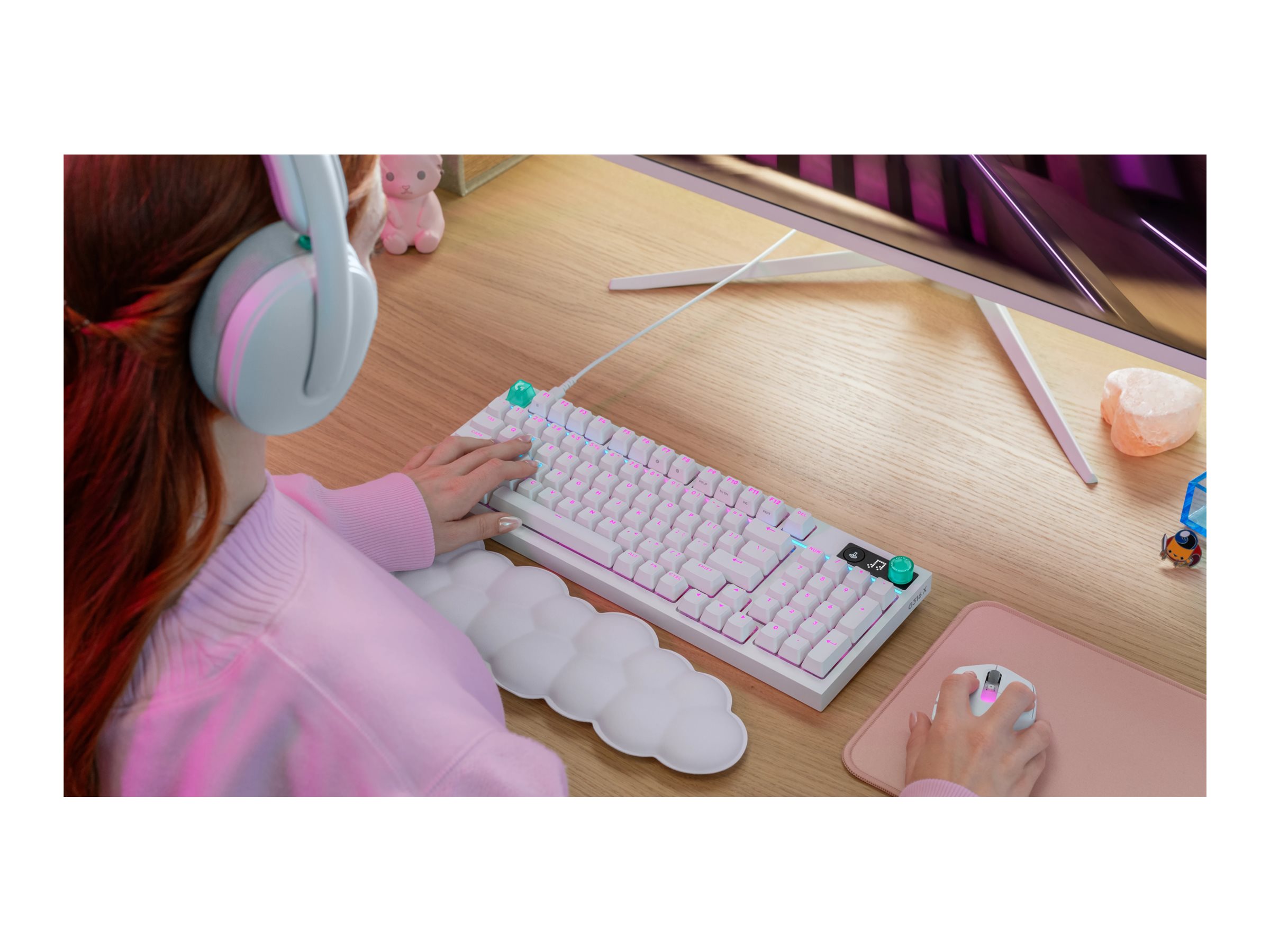 Logitech G Series G316 X 98 Mechanische Gaming-Tastatur QWERTZ LIGHTSYNC Weiß