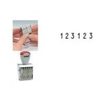 trodat Nummernstempel, 6-stellig, Abdruckmaße: 4 x 26 mm vernickeltes Metallgehäuse, Kunststoffräder zum Verstellen (51 1546)