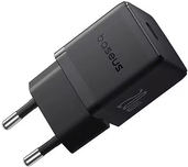 Baseus Palm Schnelllader USB-C Ladegerät 20W EU Schwarz - Kabel (P10111602113-00)