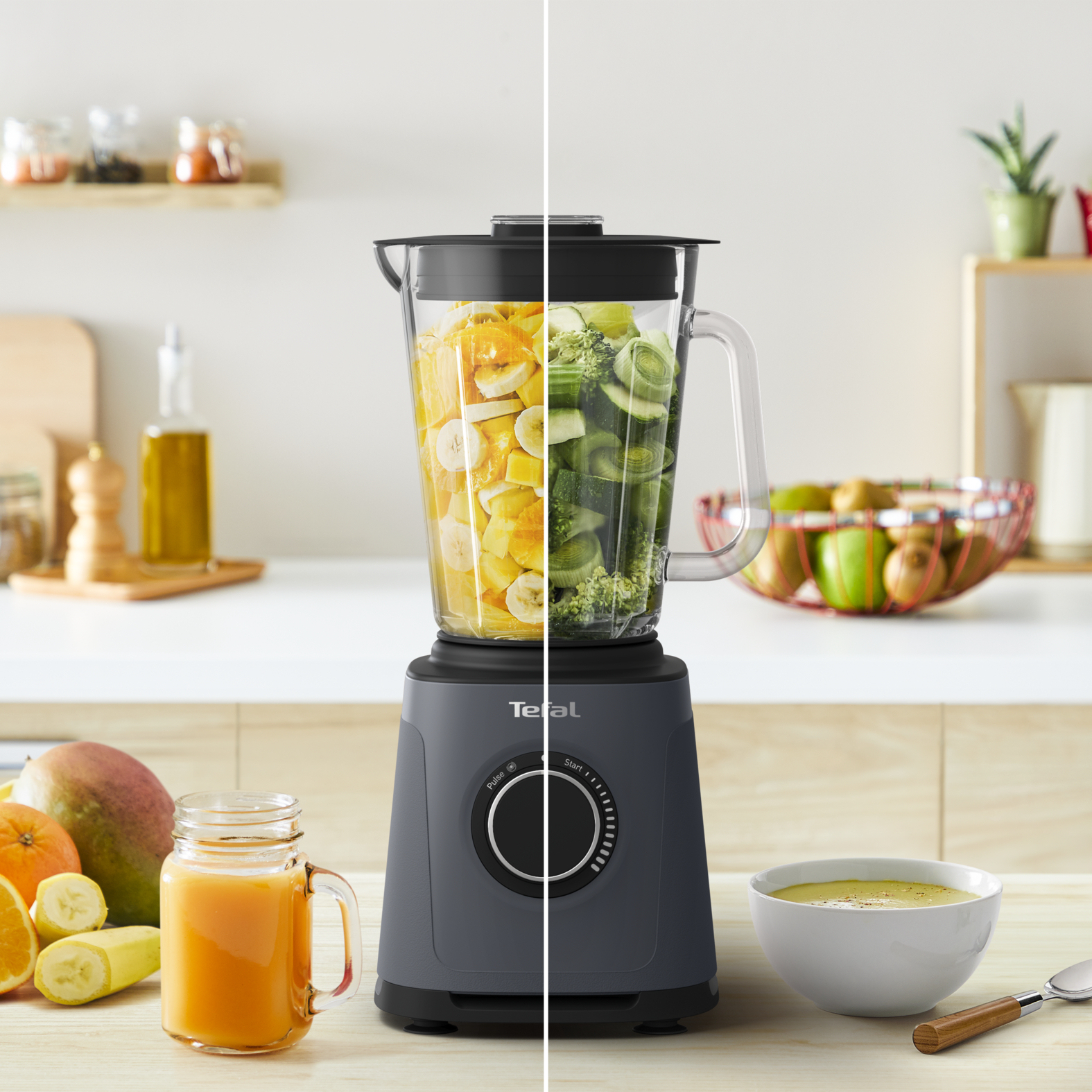 TEFAL PerfectMix Essential BL771B Standmixer 1200 W 1,75 l Grau