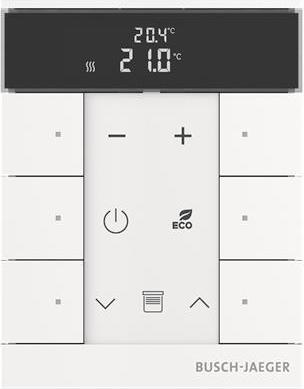 Busch-Jaeger Raumtemperaturregler 6fach, weiß SBR-F-6.0.11-84 (2CKA006220A0888)
