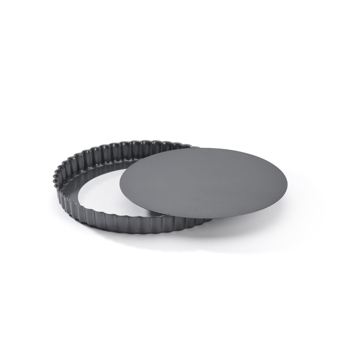 de Buyer 4706.24 Tortenform Rund 24 cm Stahl Schwarz