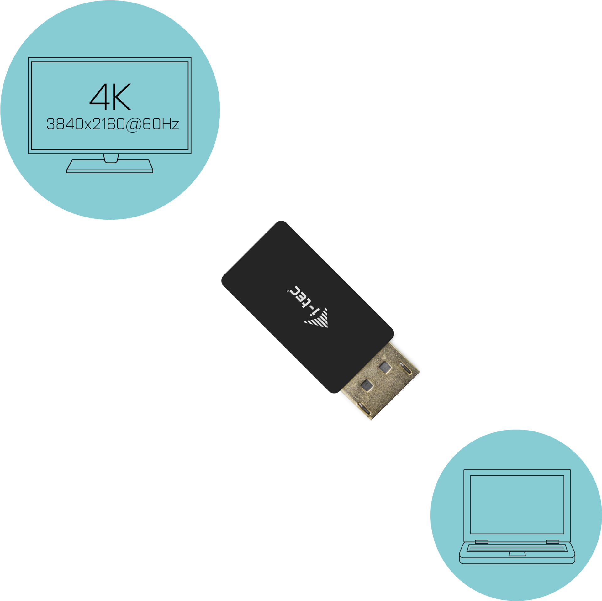 i-Tec Videoadapter DisplayPort zu HDMI (DP2HDMI4K60HZ)