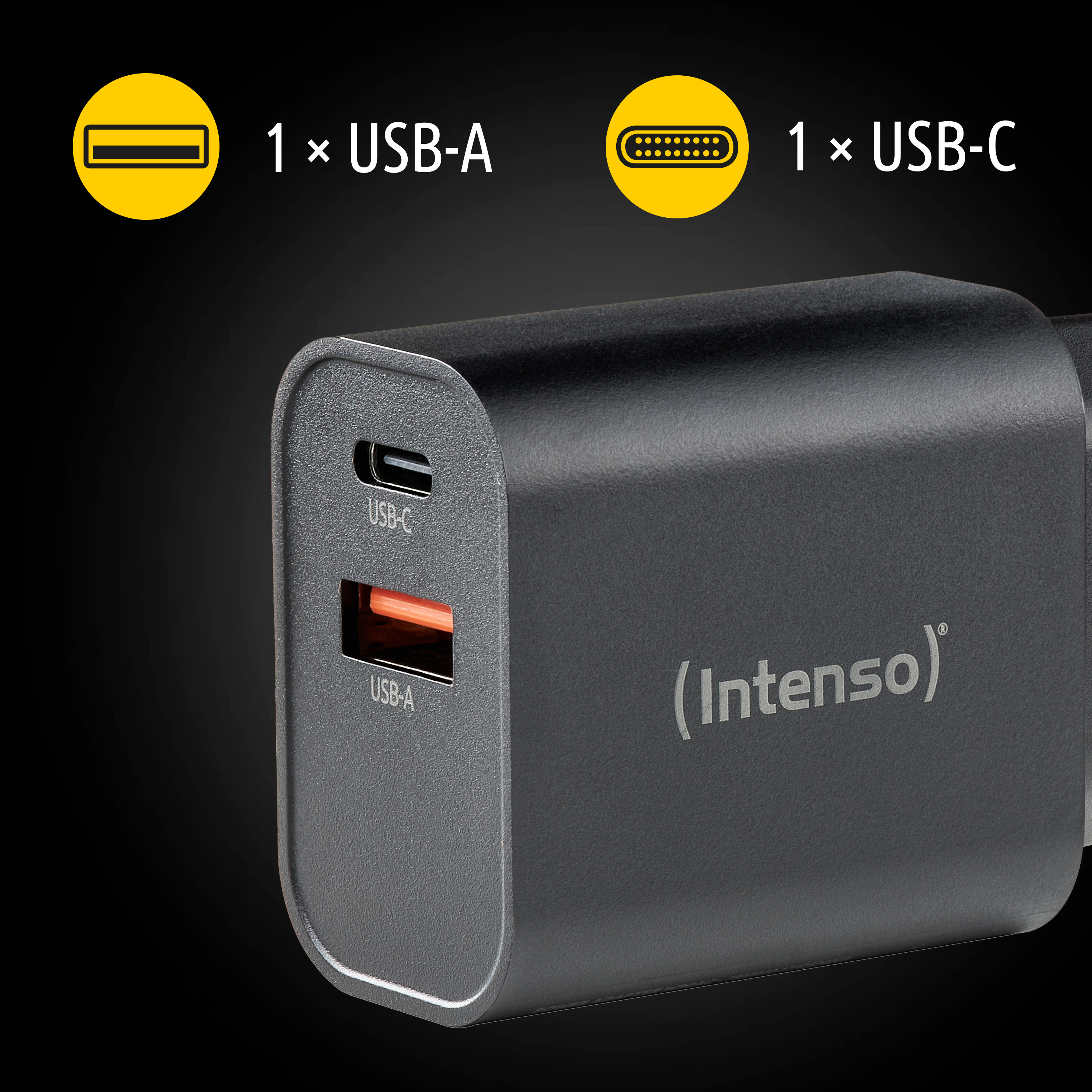 Intenso Power Adapter W30AC USB-Netzteil 30 W Schwarz