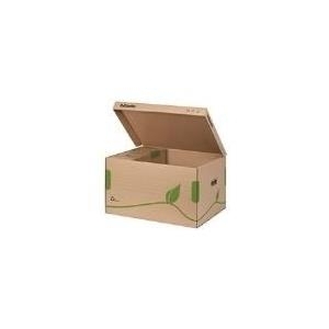 Esselte Archiv-Klappdeckelbox ECO, braun für Format DIN A4+, aus 100% recycelter Pappe, zu 100% - 10 Stück (623918)