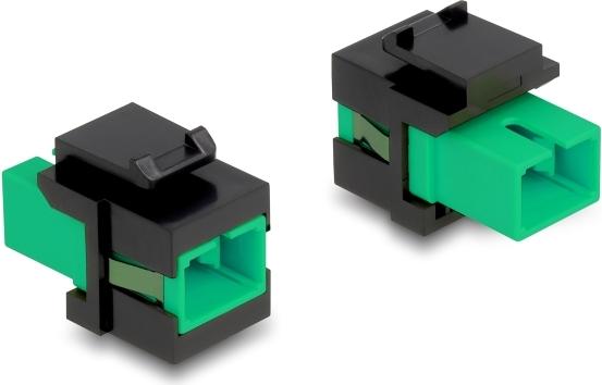 Delock Keystone Modul SC Simplex Buchse zu SC Simplex Buchse grün / schwarz (87121)