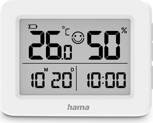 Hama Thermometer und Hygrometer Lefkada, Weiß (00222231)