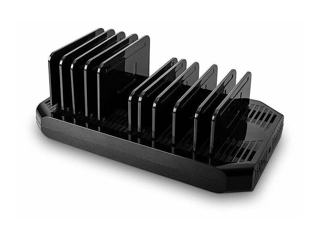 Lindy 120W 10-Port USB-Ladestation 2x USB-C 8x USB-A Schwarz